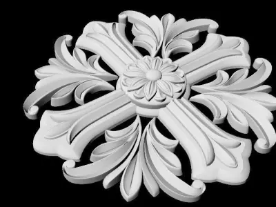 Central decor ornament for furniture 3D model 485