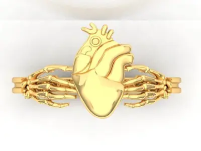 Human Heart Ring 3D print model