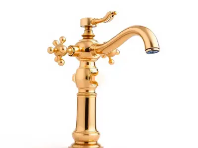 Antique Brass Faucet model pack Low-poly 3D model
