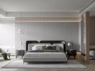 Bedroom interior scenes 3D model V3