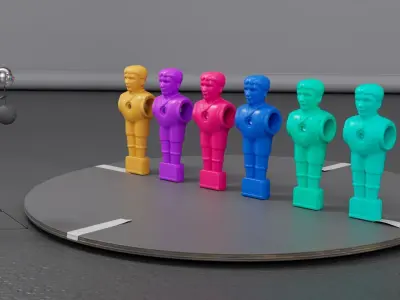 Foosball Player 3D Model  Free 3D model