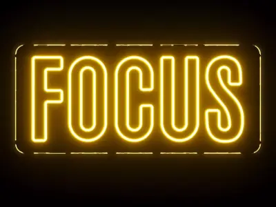 Focus Neon Sign 3D model