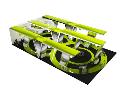 Booth Exhibition Stand a572a 3D model