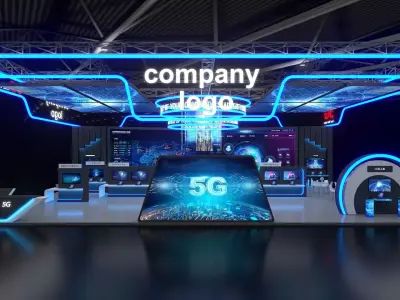 exhibition stand 20x15 model 3D model