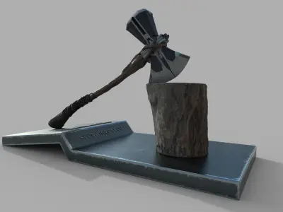 REALISTIC AXE STORMBREAKER THOR - HI AND  3D model