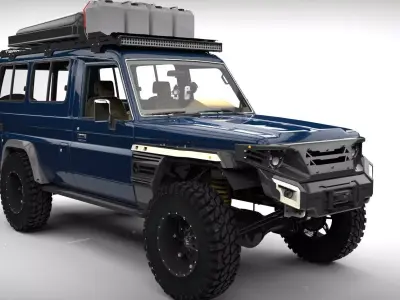 LAND CRUIER LONG CHASSIS ECOTECNE Low-poly 3D model