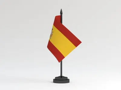 Table Flag Spain 3D model