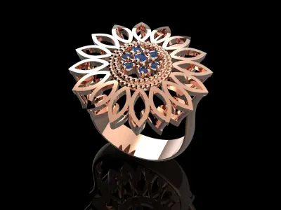 Modern Ring 3D print model 3