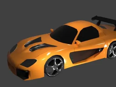 Mazda RX7 Vielside 3d model Low-poly 3D model