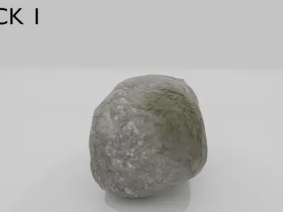 ROCK PACK LOW-POLY PBR 3D MODEL Low-poly 3D model