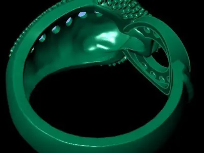 leopard bite ring 3D print model