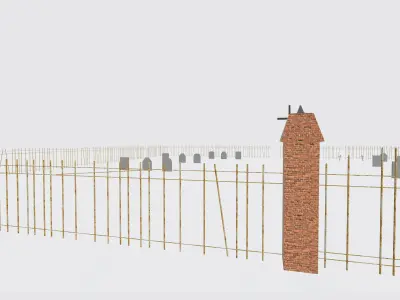 Cemetery 3D model Free low-poly 3D model