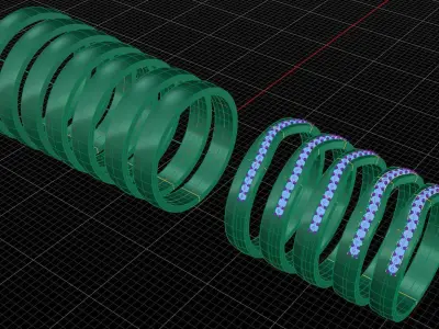 Wedding rings 230 3D print model