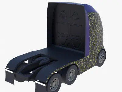 Future semitruck XXI PBR 3D model