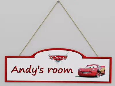 Childrens room sign 3D model