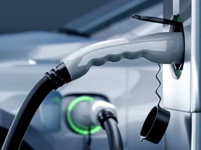 Electric Vehicle Charging Station animated 3d scene 3D model