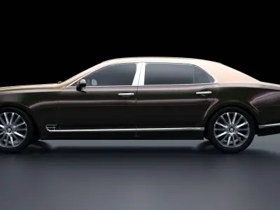 Bentley Mulsanne Low-poly 3D model