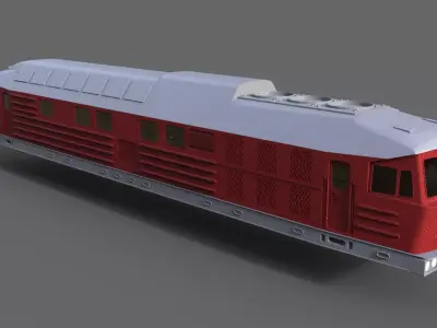 Russian diesel locomotive upper part BR 130 3D print model