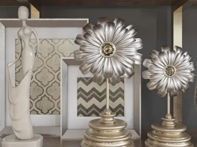 decorative set 62 Low-poly 3D model