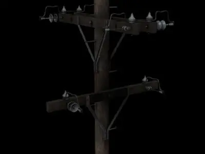 telephone pole Free 3D model