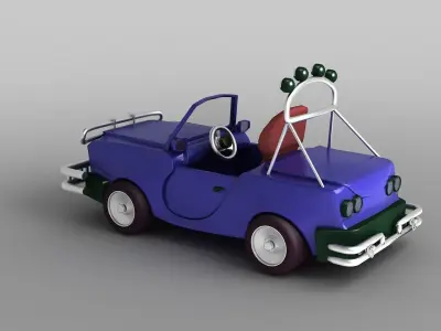 Recreational Toy go-karts playground equipment cars 3D model