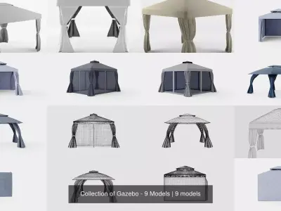 Collection of Gazebo - 9 Models