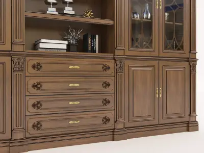 Classic Display Cabinet and Decoration 7 3D model