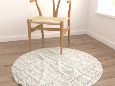 Round Rug Set 303 3D model