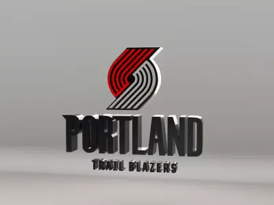 NBA Portland Trail Blazers Logo 3D model