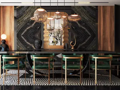 luxury dining room  3D model