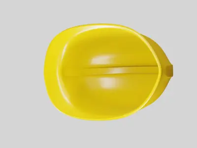 Construction yellow helmet 3D model