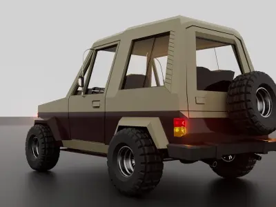 Mitsubishi Pajero Shogun 1990 Low-poly 3D model