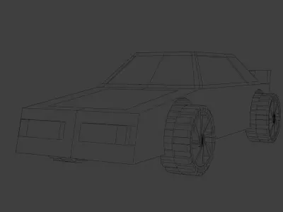 Low polly sports car  Low-poly 3D model