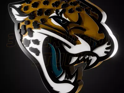 Jacksonville Jaguars logo - Cinematic - 3D print 3D model
