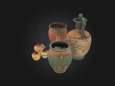 Ancient Ceramic Collection Historical Pottery 3D model