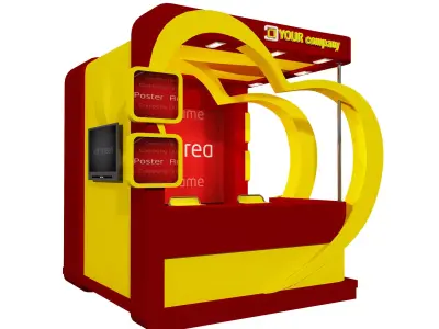 Booth Exhibition Stand a433 3D model
