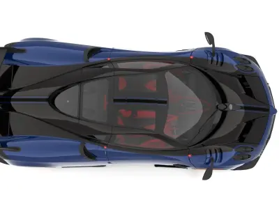 pagani huayra bc the gold edition of everything Low-poly 3D model