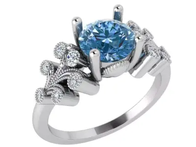Round Cut Ring 3596 3D print model
