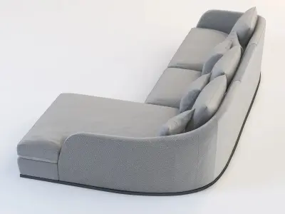 Flexform Alfred Divano Lineare Chaise 3D model