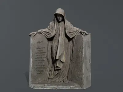 Dark Woman Low-poly 3D model