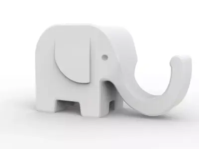 Elephant Phone Stand 3D print model