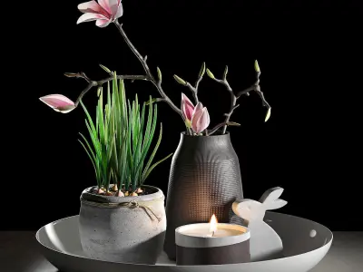 Decorative  sets 001-004 3D Model Collection