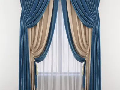 Set 74 Curtains 3D model
