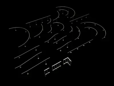 Lowpoly Modular Skatepark Low-poly 3D model