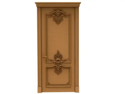 3D Model STL Door carved wooden 3D model