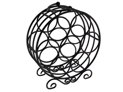 Circular Wine Rack 3D model