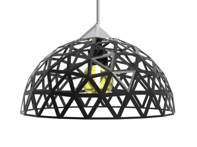 CHANDALIER pendant lamp with light in middle 3D Model Pack