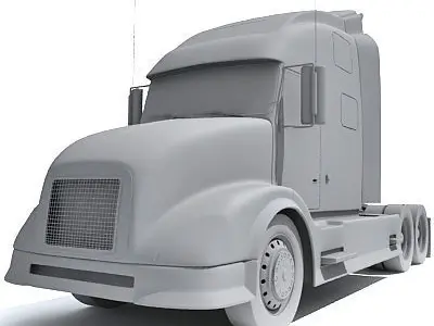 Detailed no texture Truck UT 3D model