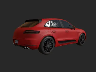 Low Poly Car 5 porsche macan Low-poly 3D model