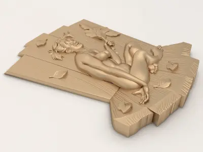 Panel 3 - Nude Female 3D model